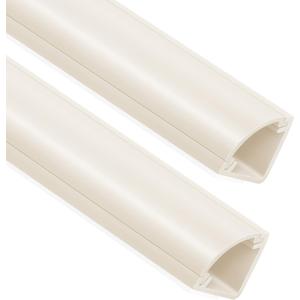 136in Corner Cable Concealer, Large Corner Cord Hider, Wire Covers for Cords, Paintable Corner Cord Cover, Cable Management Channel Cable Raceway for Wall, Floor Baseboard, Ceiling -8 X L17in