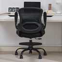 Kids Desk Chair,Ergonomic Study Chair with Adjustable Height,Swivel Mesh Desk Chair with Wheels,Home Office Chair for Children in Home Bedroom Black