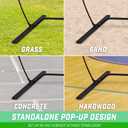 GoSports Freestanding Volleyball Training Net - 12 ft or 20 ft - Indoor our Outdoor Use, Instant Setup, and Height Adjustable