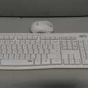 Logitech MK295 Wireless Mouse & Keyboard Combo with SilentTouch Technology, Full Numpad, Advanced Optical Tracking, Lag-Free Wireless, 90% Less Noise - Off White