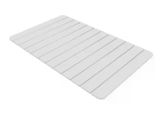 34 in. x 21 in. Quick Dry Water Absorbing Diatomite White Under-Sink Mat CB-DUM-W-L