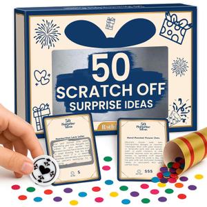QUOKKA 50 Surprise Ideas Gifts for Couples  Romantic Scratch-Off Couple Gifts for Him and Her  Fun & Romantic Cards to Reconnect, Laugh & Explore Together  Birthday Wedding Anniversary Idea (Set 1)