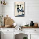 WHASAYART Vintage Humor Watercolor Birds Framed Wall Art 16x24 Canvas Print