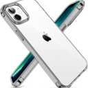 CANSHN Clear Compatible with iPhone 12 Case/iPhone 12 Pro Case, [Military Drop Protection] [Not Yellowing] Shockproof Phone Case with Hard Back & Slim Thin Soft TPU Bumpers 6.1 Inch - Black