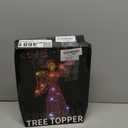 Christmas Tree Topper Gold Glitter with Trumpet, 3D Angel Lighted Tree Topper with MultiColor LED Lights, Smart APP Control and Music Sync Lighted Xmas Tree Topper for Desktop Holiday Decor