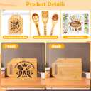 Christmas Gifts for Dad, Christmas Father Gifts Cutting Board with Engraved Utensil Set, Birthday Gifts for Dad Men Father from Daughter Son, Dad Christmas Gifts