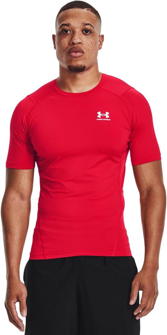 Under Armour Men's HeatGear Compression Short-Sleeve T-Shirt (Red, M)