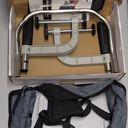 Hook On High Chair, Jozzve Baby High Chair, Portable High Chair for Travel, Foldable Fast Table Chair with Storage Bag, Baby Feeding Seat Clip On High Chair for Home and Travel (Grey)