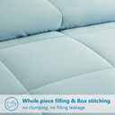 EASELAND Oversized King Down Alternative Comforter - Quilted Duvet Insert for All Seasons, Soft Lightweight with Corner Tabs, Summer Winter Warm Bedding, Aqua 98x116 Inches