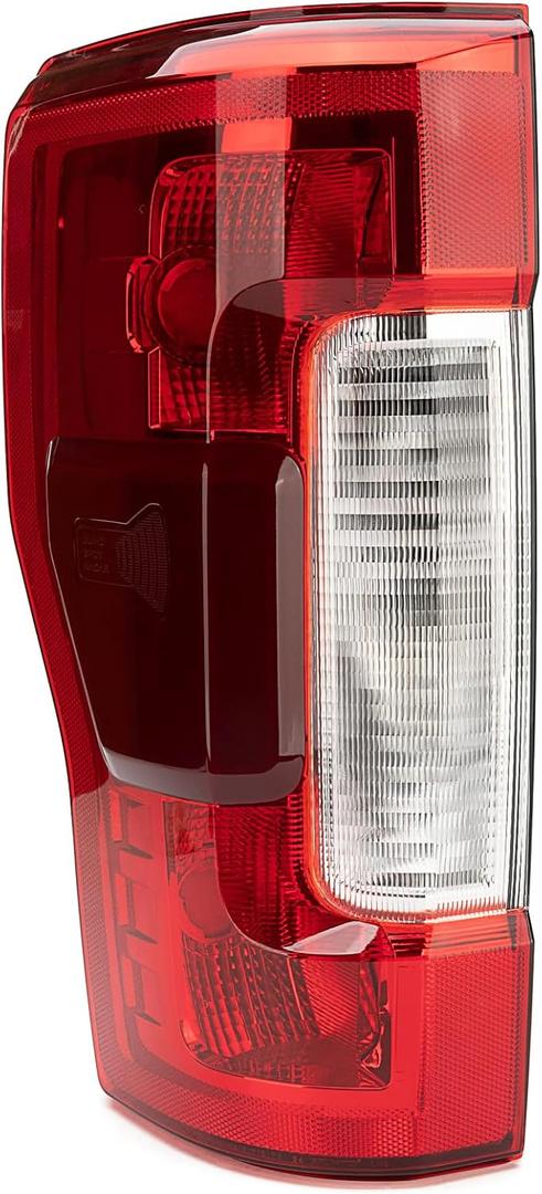 Tail Light Assembly Compatible With Ford F250 F350 Super Duty 2017 2018 2019 Left Driver Side Rear Taillight Tail Lamp Halogen Brake Lamp(Non LED) (with Blind Spot) (Left Driver Side)
