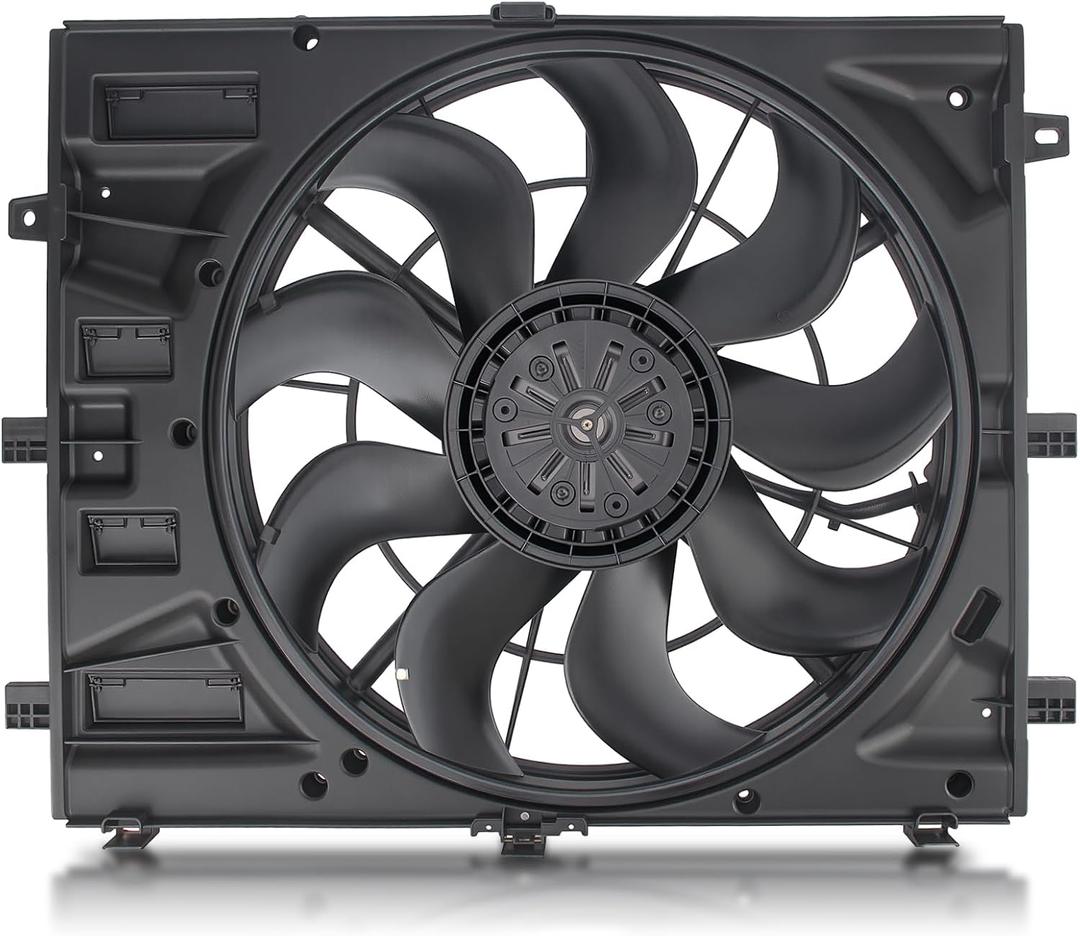 AUTOKAY Engine Cooling Radiator Condenser Fan Assembly Compatible with Chevy Chevrolet Equinox for GMC Terrain 2018 2019