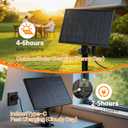 50FT Solar Outdoor String Lights with 20 LED Bulbs, IP65 Waterproof, Remote Control & Dual Solar-USB Charging for Patio, Garden, Backyard & Party