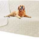 Tcksstex Waterproof and Anti-Slip Dog Bed Cover and Pet Blanket Sofa Pet Bed Mat car Incontinence Mattress Protectors Furniture Couch Cover for Most Cats Dogs, Pets52x82-Ivory