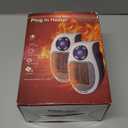 2PCS Ecowarm Plug in Heater, 500W Wall Outlet Electric Space Heater as Seen on TV, Small Portable Space Heater with Adjustable Thermostat & Timer & Led Display for Office Bathroom Bedroom Indoor Use