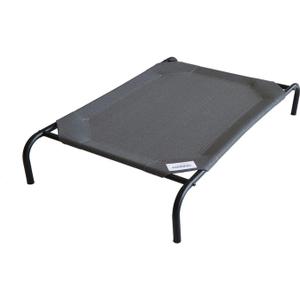 Coolaroo Original Elevated Dog Bed - Breathable Off-The-Ground Pet Bed with Cooling Fabric, Joint Relief & Moisture-Resistant Fabric, 100% Recyclable, Easy Clean, Gunmetal, Large