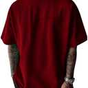 Opomelo Men's Fashion Athletic T-Shirt Oversized Workout Short Sleeve Shirt Casual Crew Neck Cotton Tee, Size: M