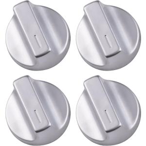 4Pcs W11517331 Gas Range Surface Burner Knob Compatible with Whirlpool Stove Models WEC310S0LS1 WEC310S0LS2 YWEE515S0LS0 YWEE515S0LS1, Replaces W11117415 W10850027 W11458840