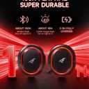 Picun G2 Wireless Gaming Headset, Over-Ear 7.1 Virtual Surround Sound, 2.4GHz/Bluetooth 5.4/Wired, 5ms Ultra-Low Latency, 100H Battery, ENC Noise-Canceling Mic, RGB, for PC PS5 PS4 Switch (BlackRed)