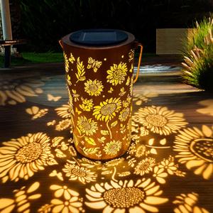 Christmas Gifts for Women Mom Grandma, Sunflower Solar Lanterns Outdoor Waterproof, Hanging Solar Lights for Yard, Patio, Porch, Garden Decor