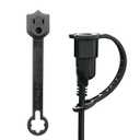2 x Mellbree Outdoor Plug Cover, Waterproof Extension Cord Plug Protector for 2 & 3 Prong 120V Outlets - Weather Proof Exterior End Cap for Outside Electrical Plugs, Black