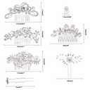 inSowni 32 Pack Silver Wedding Hair Side Combs+U-shaped & Twist Bridal Hair Pins Pieces Accessories Rhinestone Pearls for Women Girls Brides Bridesmaids