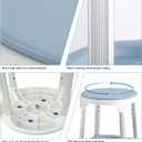 Shower Chair Stool for Inside Shower, Small Corner Plastic Stool for Shower 300 Lb,360 Swivel Bath Shower Seat for Seniors Adults Sitting, Adjustable Bathtub Stool with Storage Tray