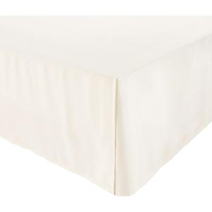 Lightweight Pleated Soft Machine Washable Bed Skirt, King Size, Off White, Solid