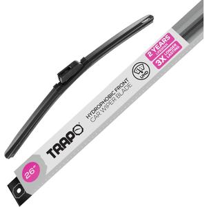 26 Hydrophobic Front Windshield Wiper Blade - Universal Fit for Most Vehicles - Durable & Silicone - Strong Water-Repellent Coating - Prevents Water Build-Up - Quick & Easy Install - 1 Blade