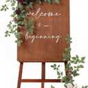 Ling's Moment 2pcs Wedding Flowers Garland Artificial Floral Swag Arch Decorations Rose Greenery Arrangements Marsala Blush Ceremony Reception Garden Easel Wall Entryway Outdoor board(NOT Include Sign