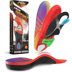 Plantar Fasciitis High Arch Support Insoles for Men & Women - for Flat Feet & Achilles Tendonitis, 240 lb Heavy Duty Work Boot Insoles with Shock Absorption & Arch Pain Relief - M