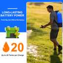4 Gallon Battery Operated Backpack Sprayer, 100 PSI Electric Garden Sprayer with 12V 8Ah Rechargeable Battery, Trigger Lock, Stable Pressure Pump, Adjustable Nozzles for Lawn Care & Garden