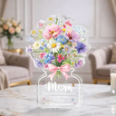 Mom Birthday Gifts - Gifts for Mom Acrylic Plaque Engraved with Touching Words, Birthday Gifts for Mom from Daughter/Son for Her Birthday Christmas Thanksgiving Day, Idea Gifts for Mom, Step Mom