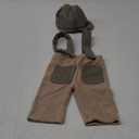 Newborn Boy Photoshoot Outfits Gentleman Romper Suits with Hat Baby Photography Props Newborn Suspender Pants with Beret