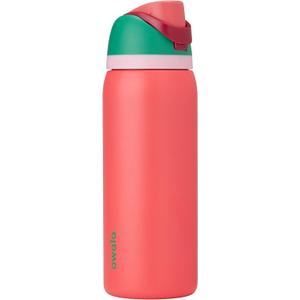 Owala FreeSip Insulated Stainless Steel Water Bottle with Straw for Sports, Travel, and School BPA-Free Sports Water Bottle, 32 oz, Strawberry Fields | Insulated, with Straw, for Sports, Travel, and School, BPA-Free