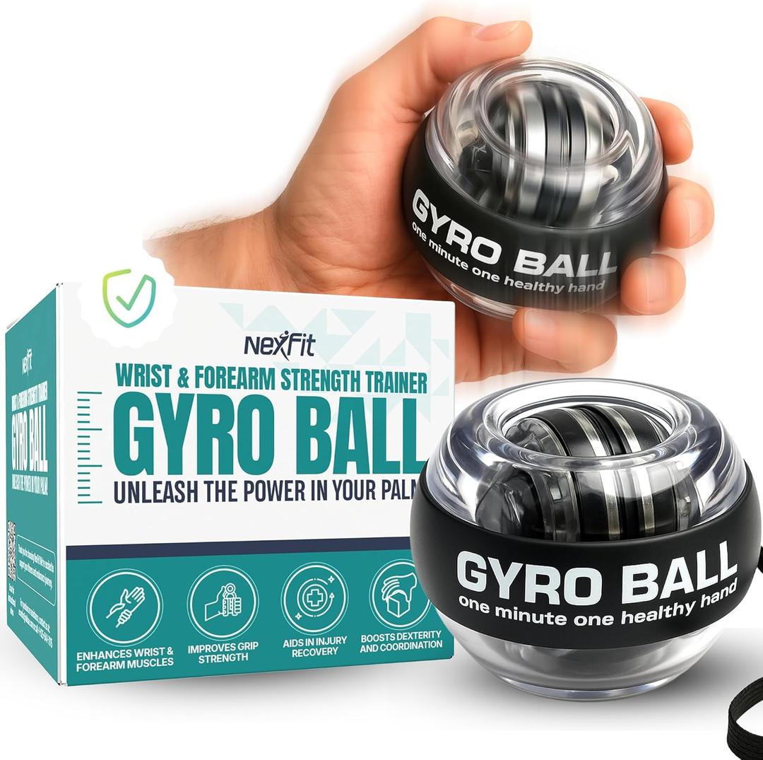 Torque Ball Hand Exerciser - Wrist Power Gyro Ball & Forearm Exerciser – Premium Wrist Strengthener for Fitness, Rehab, Stress Relief & Dexterity Training – Portable, Gift-Ready for Adults