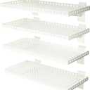 4 Pack Heavy Duty Slatwall Shelves 10 X 24 Inch, White