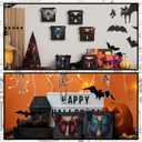 6 Sets Halloween 3D Artificial Butterfly Wall Decor Gothic Double Layer Butterfly Tables Centerpieces Decorations with Wooden Shadow Box for Home Bedroom Living Room Gallery Accent