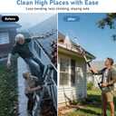 Pressure Washer Extension Wand 24 feet Power Washer Extension Wand 24 ft Telescoping Pressure Washer Wand Aluminum with Brush, Gutter Cleaner, 5 Spray Nozzle Tips, 2 Hose Adapters, Support Belt