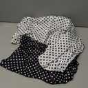 SOLY HUX Women's Y2k 3 Piece Outfits Polka Dots Crop Tube Top Long Sleeve Shirts and Shorts Party Rave Clothes Black and White M