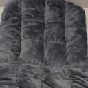Desk Chair Cushion Non-Slip Rocking Seat Cushion Office Chair Pad Dorm Seat Cushion with High Back Support Soft Seat Pad with Ties for Office Car Home Dining Room Kitchen (Dark Grey)