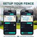 Electric Fence System with Training Collar, GPS Wireless Dog Fence with Free App, Rechargeable Fence for Outdoor Use, Adjustable Waterproof Pet Containment System