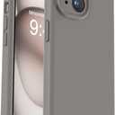 Vooii Compatible with iPhone 15 Case, Upgrade Defender Liquid Silicone, [Enhanced Camera Protection] [Soft Anti-Scratch Microfiber Lining] Shockproof Phone Case for iPhone 15 - Natural Titanium