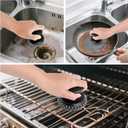 Cast Iron Scrubber Cleaner, Chainmail Scrubber for Cast Iron Pan Skillet, Dish Scouring Pad, 316 Stainless Steel Brush/Scraper for Metal Skillet Scrubbing, Wok, Dutch Oven Cleaning Kit - Thick Mesh