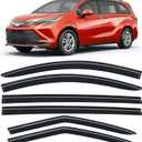 Tape-on Window Visors Rain Guards Fit for Toyota Sienna 2021-2026