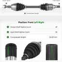 Front Left Driver Side CV Axle Shaft Assembly Fits for Ford Focus 2.0L 2012 2013 2014 2015 2016 2017 2018 (only fit Automatic Dual Clutch model), Replace for 66-2334
