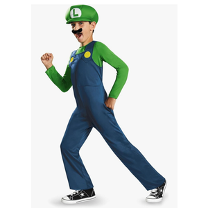 Disguise Nintendo Luigi Costume for Kids, Officially Licensed Super Mario Brothers Boys Costume. size 4-6
