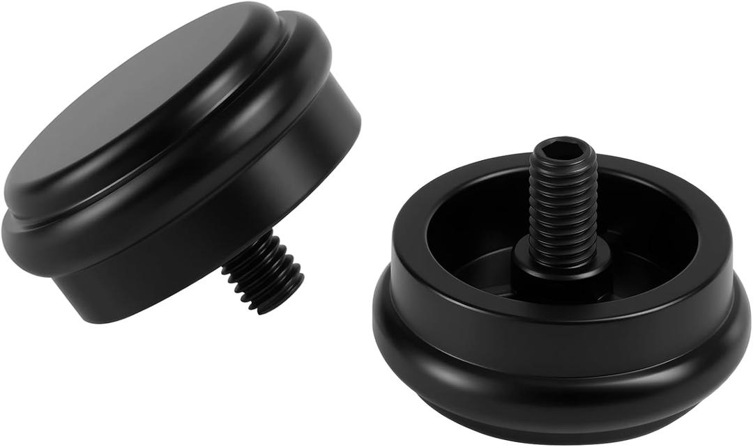 Finials for Curtain Rods 1 Inch or 7/8 Inch, Drapery Rod Ends 1 Pack, Black Replacement End Caps Only with M6 Standard Screws