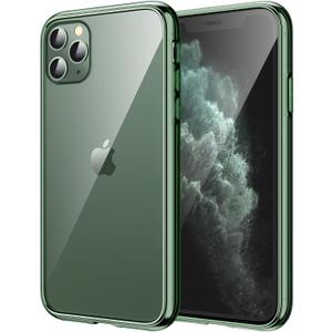 JETech Case for iPhone 11 Pro Max 6.5-Inch, Non-Yellowing Shockproof Phone Bumper Cover, Anti-Scratch Clear Back (Alpine Green) (Alpine Green)