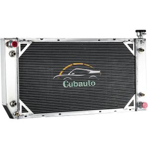3 Row Aluminum Radiator For 1994-2000 Chevy/GMC C1500 C2500 C3500 K1500 K2500 K3500 Suburban Tahoe Yukon for Cadillac Escalade Pickup 5.7L 7.4L V8 Automotive Replacement Engine Radiator