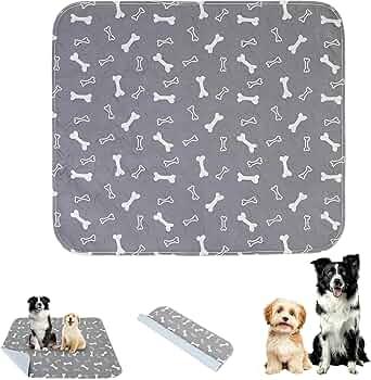 Puppy Pads with Pheromones,Washable Pee Pads for Dogsï¼ŒReusable Pee Pads for Dogs,Waterproof and LeakProof, NonSlip Base Training Pads Suitable for Home, Travel and Dog Cratesï¼ˆGrayï¼ŒS XS